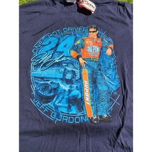 Jeff Gordon NASCAR T-Shirt XL Double Sided #24 Dupont Chase One Hot Driver NWT